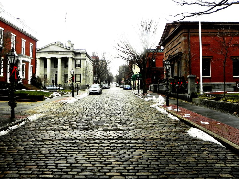 Historic William Street in New Bedford, Massachusetts