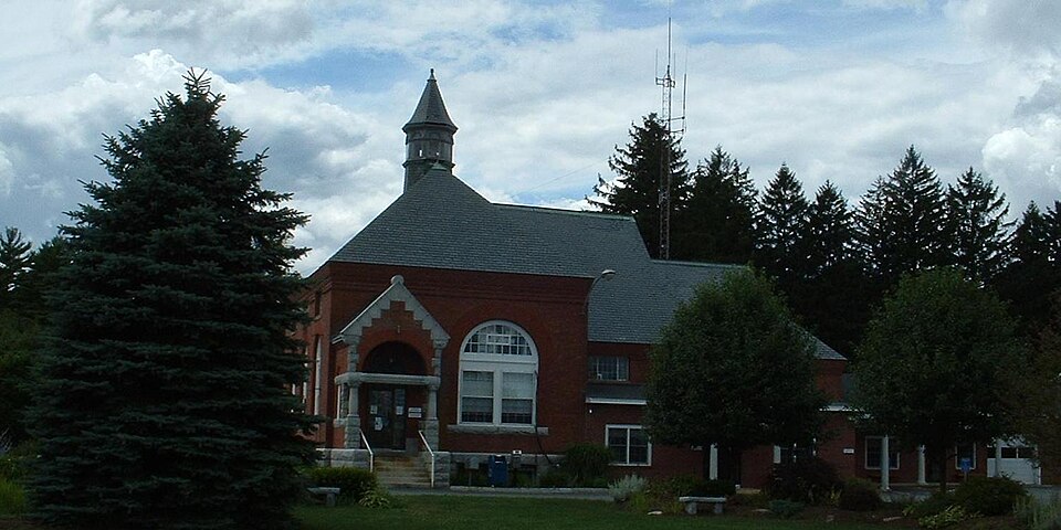 Historic Town Hall in Lakeville, Massachusetts