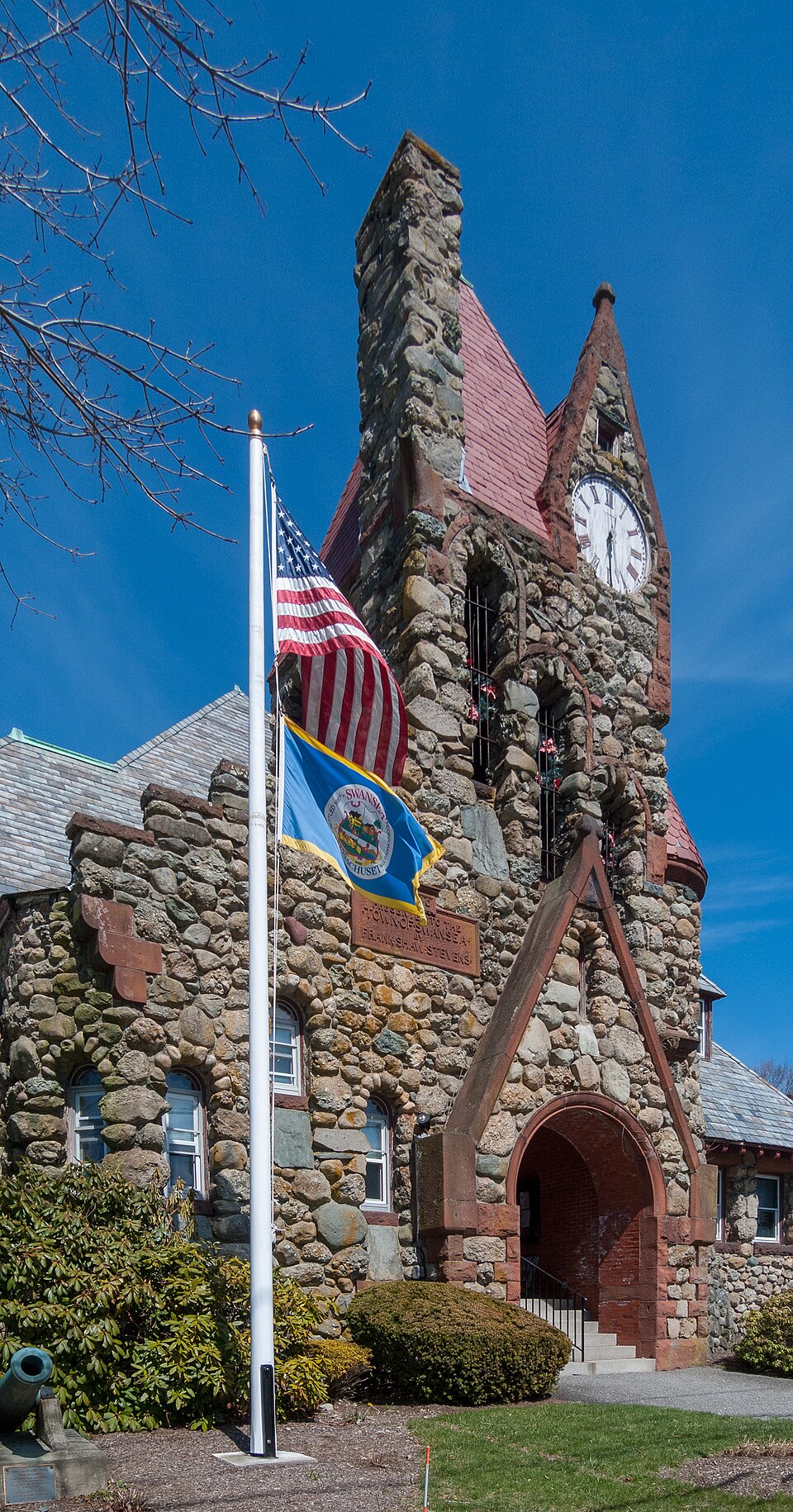 Swansea Town Hall in Swansea, Massachusetts